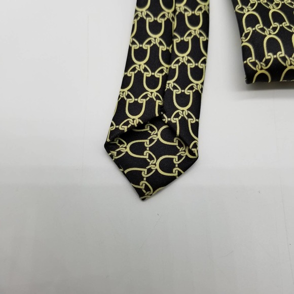 Rene Chagal Handmade Mens Neck Tie Gold Link - Picture 3 of 7